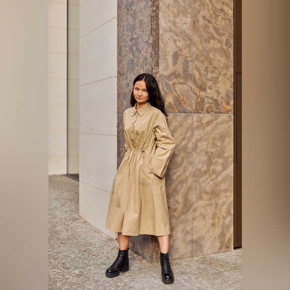Uniqlo x JW Anderson collaboration canvas dress Sz Small/ fits boxy 100% cotton